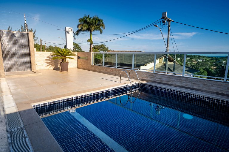 Casa piscina, área gourmet e linda vista | ROGV202